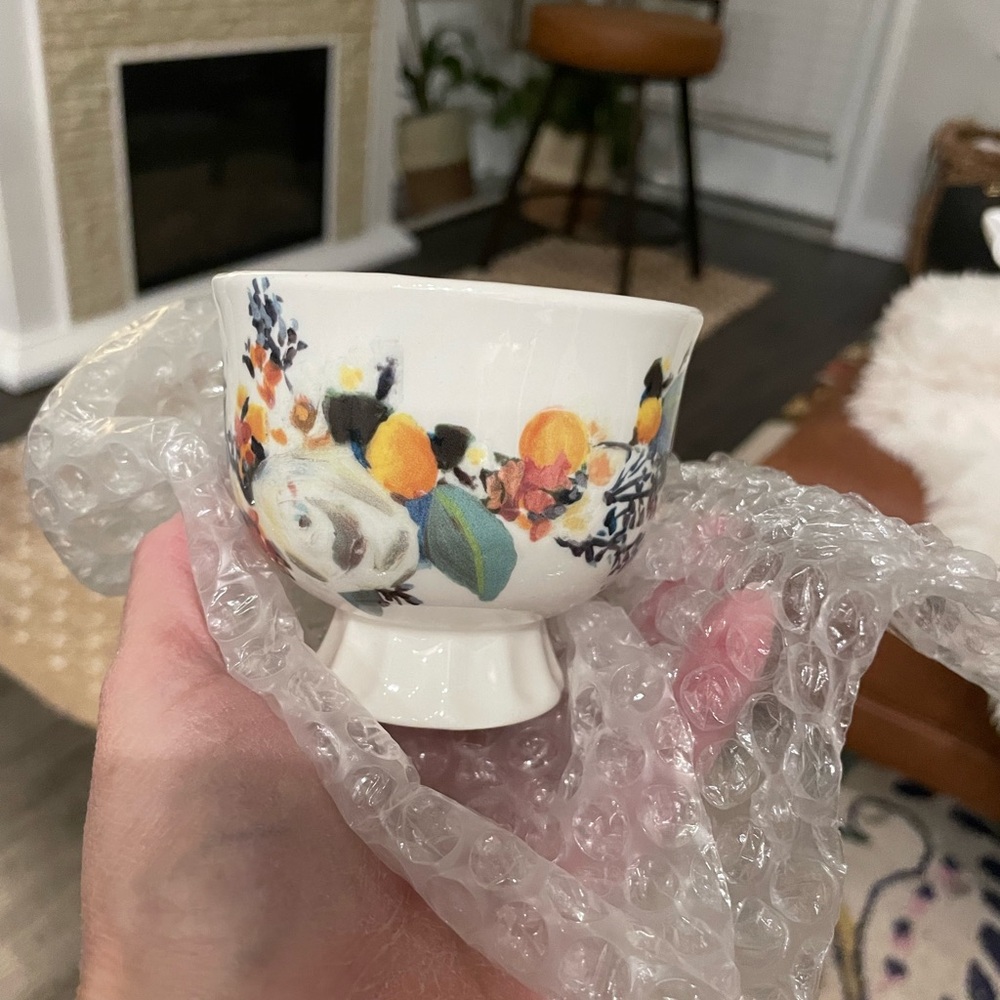 Anthropologie Botanica sugar bowl with lid and spoon. New!